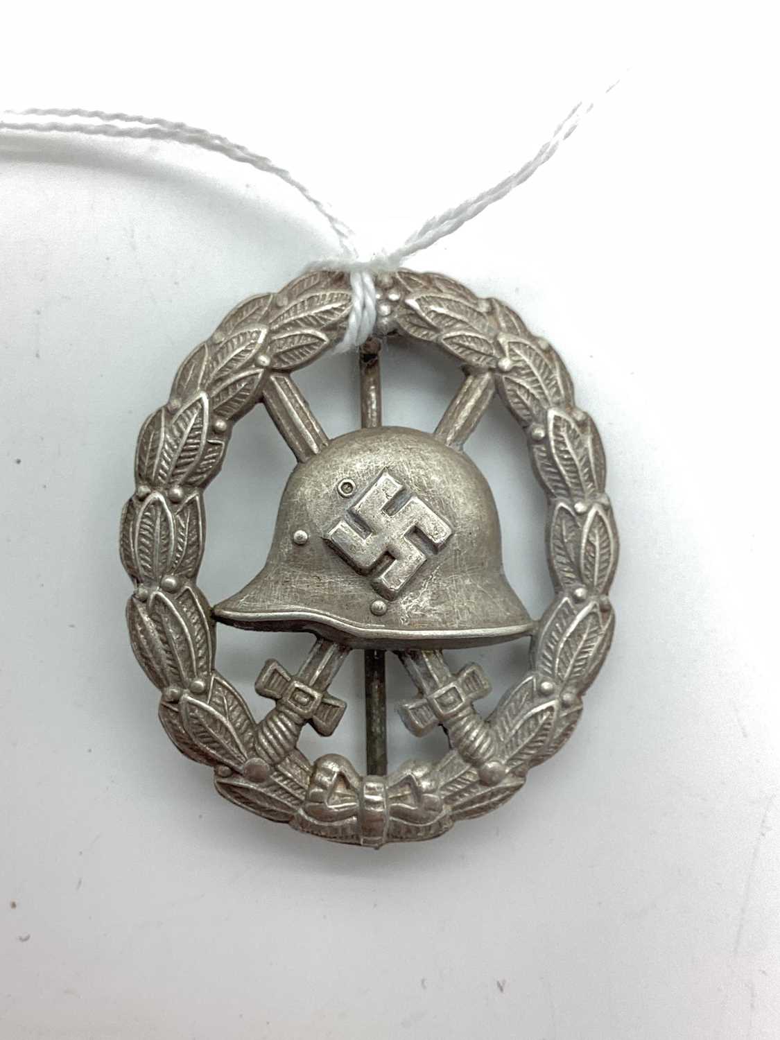 WWII Spanish Civil War German Third Reich Legion Condor Cut Out Wound Badge in silver grade. Due