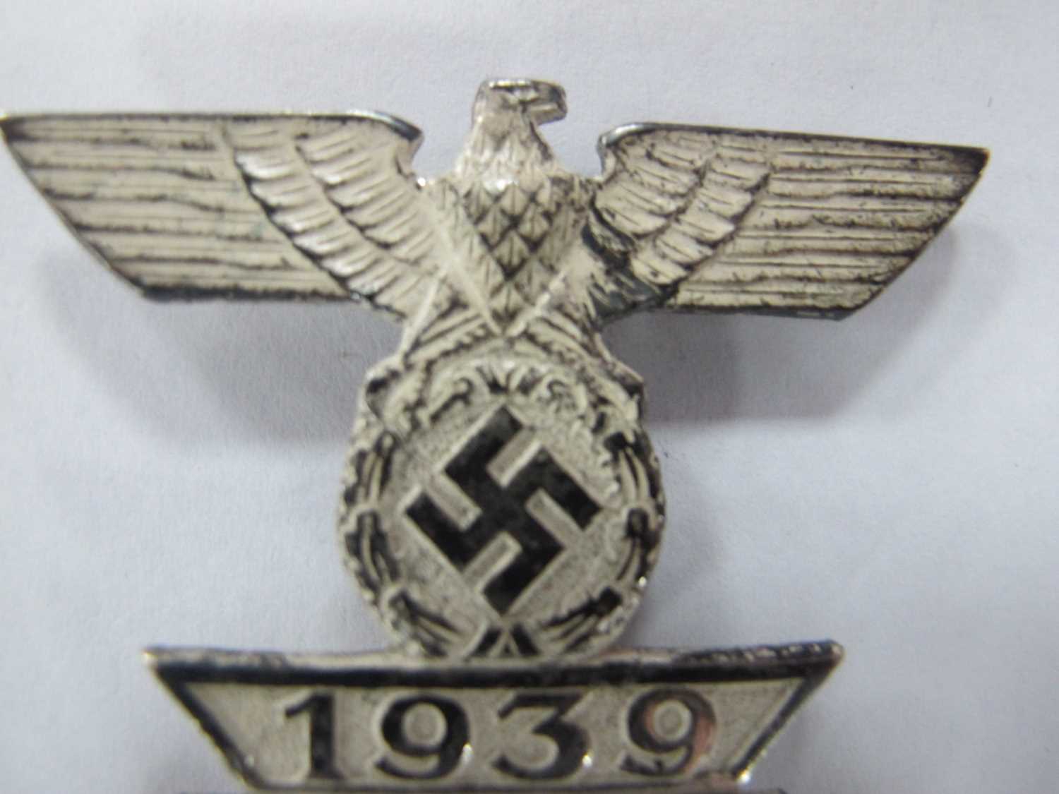 WWII Third Reich German 1914 First Class Iron Cross, with factory applied 1939 clasp, maker marks on - Image 2 of 13