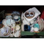 China Teaware, including Shelley, Tuscan Noritake, etc:- Two Boxes