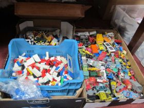 Quantity of Die Cast Cars, Corgi Toys, Lotus Mark II, Matchbox, etc, together with a box of Lego