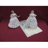 Royal Worcester Figurines 'The Masquerade Begins' and 'The Fairest Rose' each limited edition of