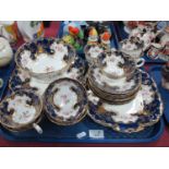 Late Victorian Part Tea Service, comprising two bread and butter plates, eight cups, seven saucers