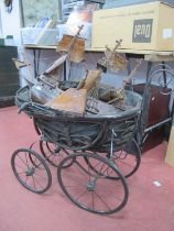 Late XX Century Pram. Model fighting galleon. (2).