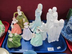 Coalport Figurines, the largest 'Tender Thoughts' 19cm (10):- One Tray