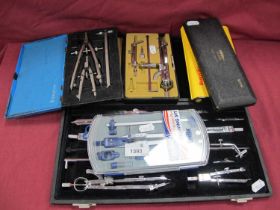 Rotring Technical Drawing Instruments (Cased), three sets plus others by Helix, Steadler, and Jaguar