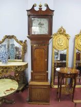 Early XIX Century Oak Mahogany Thirty Hour White Dial Longcase Clock, (D Moore, Coventry) hood