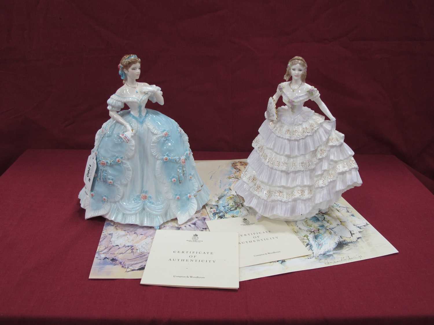 Royal Worcester Figurines 'The First Quadrille' and 'The Belle of The Ball' each limited edition