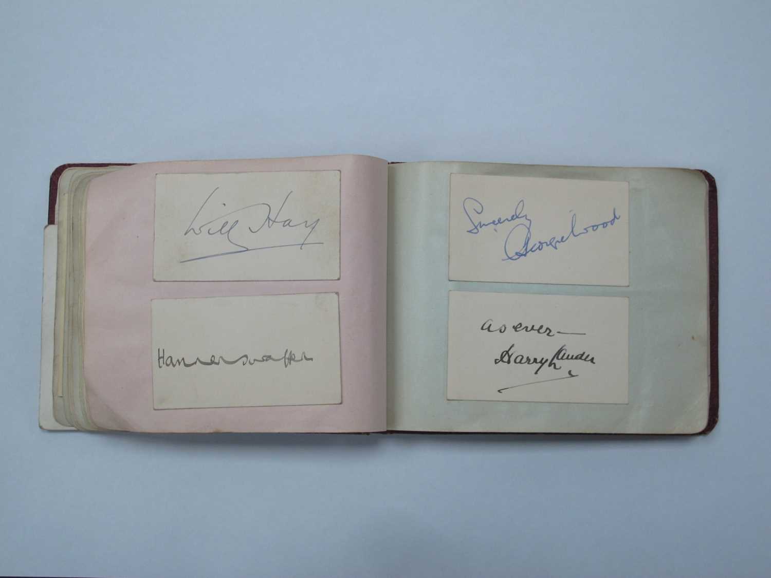 Autographs - Wilfred Bramble. Stanley Holloway, George Formby, Arthur Askey, Tommy Handle, Max