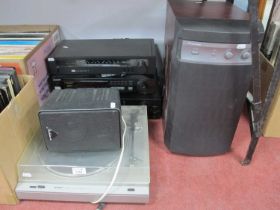 Pioneer S-W80S 65.5w, Sansui AM/FM stereo tuner, Sansui amplifier AV-D22, Sony FM stereo/Fm-Am tuner