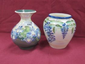 Lisa B Moorcroft for Moorland Pottery Baluster Vase, decorated with Iris, limited edition No 93/750,