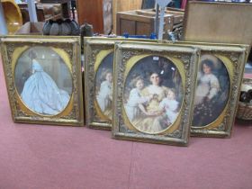 XIX Century Style Print of a Child, together with three other framed prints.