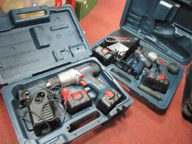 Bosch Re-Chargable Drill AL 15 FC W 498 Cased, together with one other Bosch drill GSB 14, 4VE-2 (