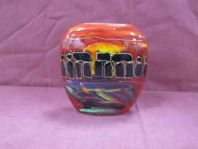 Anita Harris 'Stonehenge' Purse Vase, gold signed, 12cm high.