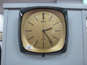 Seiko Quartz Wall Clock, Model No QA407 K, 30cm wide.