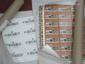 Stamps; Two limited edition uncut press sheets, Queen Elizabeth II Diamond Jubilee uncut sheet of