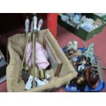 Companion Set, brass cannon, resin animals, model planes, etc:- One Tray and One basket