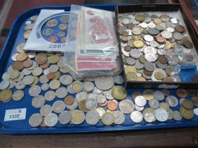 Coinage - UK and World, large quantity. 2007 BUNC set, banknotes, to include ten shilling note and