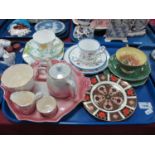 Royal Winton Lustre Solitaire Breakfast Set, Royal Crown Derby Imari Pattern 1128, etc:- One Tray.