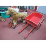 A Large Scale 1950's/60's Pull Along Horse and Cart, by Triang Toys.