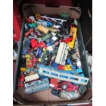 A collection of diecast commercial cars comprising of Matchbox, Dinky, Corgi etc. 1 Box