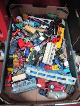 A collection of diecast commercial cars comprising of Matchbox, Dinky, Corgi etc. 1 Box