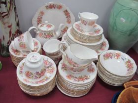 Colclough Floral Tea Service, of approximately eighty-nine pieces, including teapot.