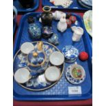 Spode and Other Miniatures, Cloisonne, etc:- One Tray