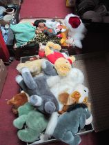 Suitcases of Soft Tiys, including Monty, Eeyore, amongst others, etc:- Two Suitcases