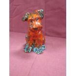 Anita Harris Model of a Cute Dog, gold signed, 15cm high.