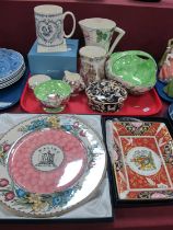 Maling Lustre Ceramics, Wedgwood 'Snowdon' Mug, 'Cornucopia' powder bowl:- One Tray, boxed Worcester