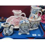 Masons 'Mandalay' and 'Applique' Clocks 'Sapphire' jug, 'Stratford' jug and bowl, and 'Fruit Basket'