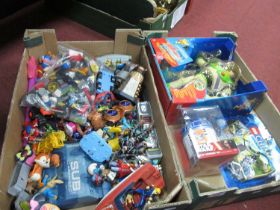 An assortment of juvenilia to included boxed Buzz Lightyear, R2-D2 bathroom tidy, loose Lego