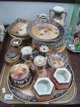 Noritake Desert Scene Dishes, Trinkets, Vases, etc:- One Tray