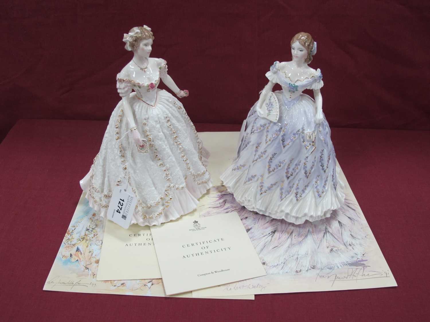 Royal Worcester Figurines 'The Last Waltz' and 'Sweetest Valentine' each limited edition of 12.500