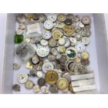 A Quantity of Watch Movements and Dials, including J.W Benson, Record, Rone, Geneve, Novoris, Cyma