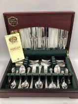 Butler of Sheffield Heirloom Collection Symphony Pattern Eight Setting Canteen of Plated Cutlery, in