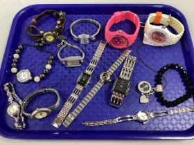 Modern Ladies Wristwatches :- One Tray