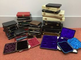 A Large Selection of Antique and Vintage Cutlery Boxes / Cases.