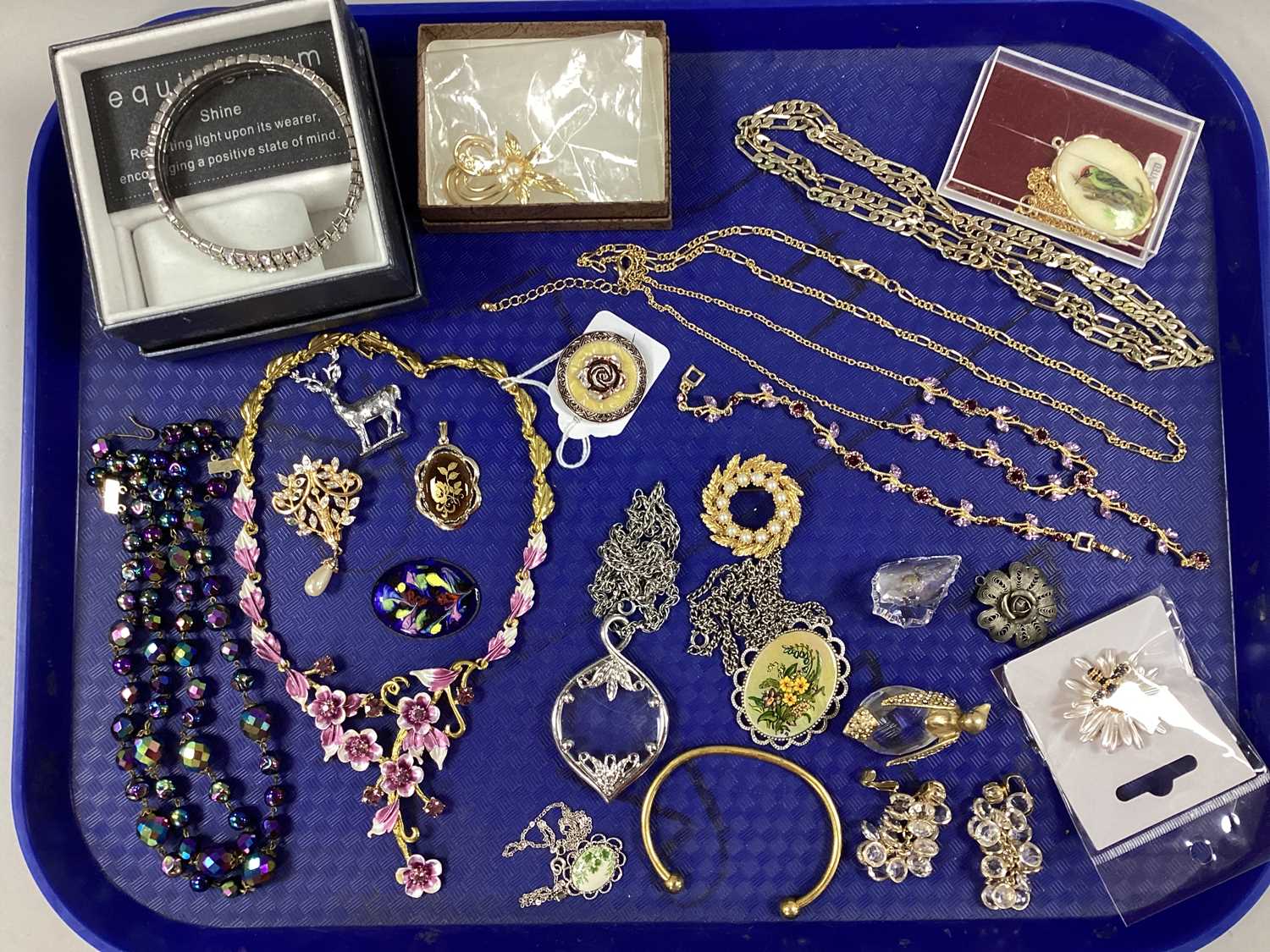Assorted Costume Jewellery, including earrings, necklace, etc :- One Tray