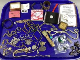 A Mixed Lot of Assorted Costume Jewellery, including imitation pearls, assorted dress rings, novelty