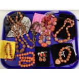 Goldstone Polished Bead Necklaces, polished beads (for restringing), bead bracelet with heart