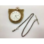 Waltham USA; A Chester Hallmarked 9ct Gold Cased Openface Pocket Watch, the signed dial with black