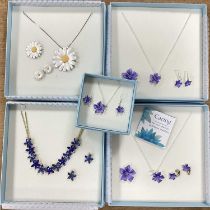 Eternal Collection; A Small Collection of Floral Style Jewellery Sets, including 'Dainty Daisy'