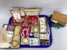 A Mixed Lot of Assorted Costume Jewellery, including assorted clip on earrings, imitation pearls,
