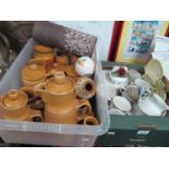 Langley Coffee Pots, cups, lidded pots, large German vase, Royal Doulton 'Berkshire' part tea