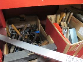 Weller Soldering Gun (untested - sold for parts only), hammers, spanners, Record G clamps,