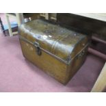 XIX Century Tin Travelling Trunk, 60cm wide.