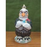 Burslem Pottery 'Queen Victoria' Grotesque Bird Figure, influenced by the Martin Brothers,