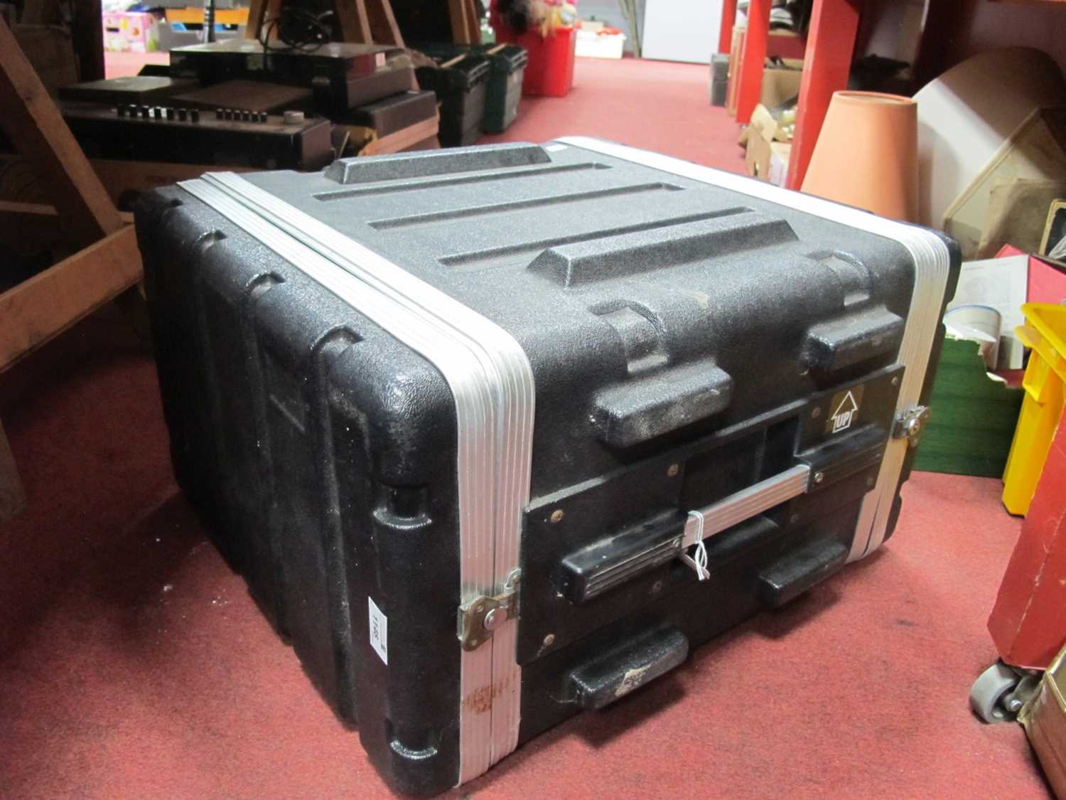 Two Mixer Units, sound lab cd deck, in a flight case (untested sold for parts only). - Image 3 of 3