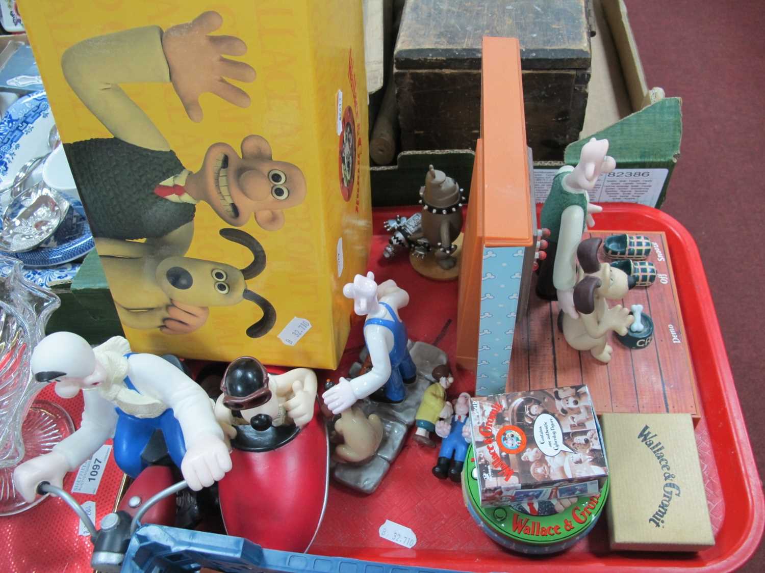 Coalport Wallace & Gromit 'Ready For Take Off' (boxed), Wesco, T.M.W and other related figures:- One